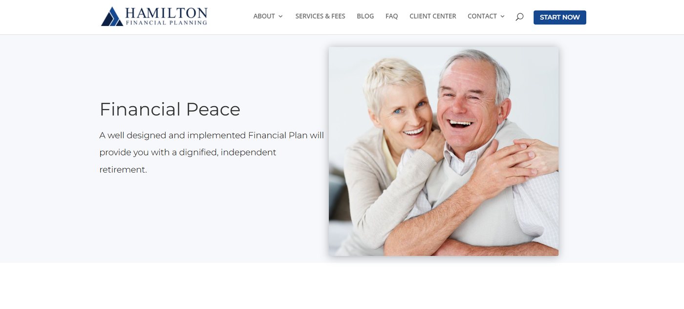 Hamilton Financial Planning website preview